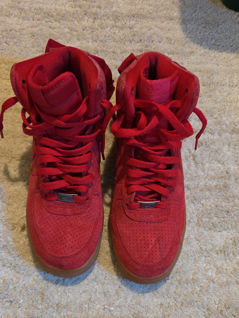 Nike Red Athletic Sneakers with Black Logo